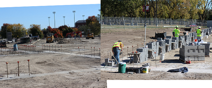 footings and block