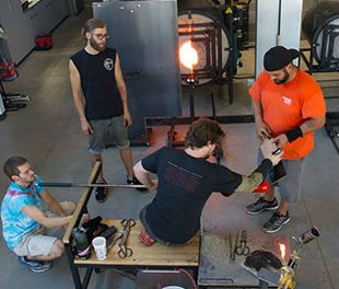 Glassblowing studio at Hastings College