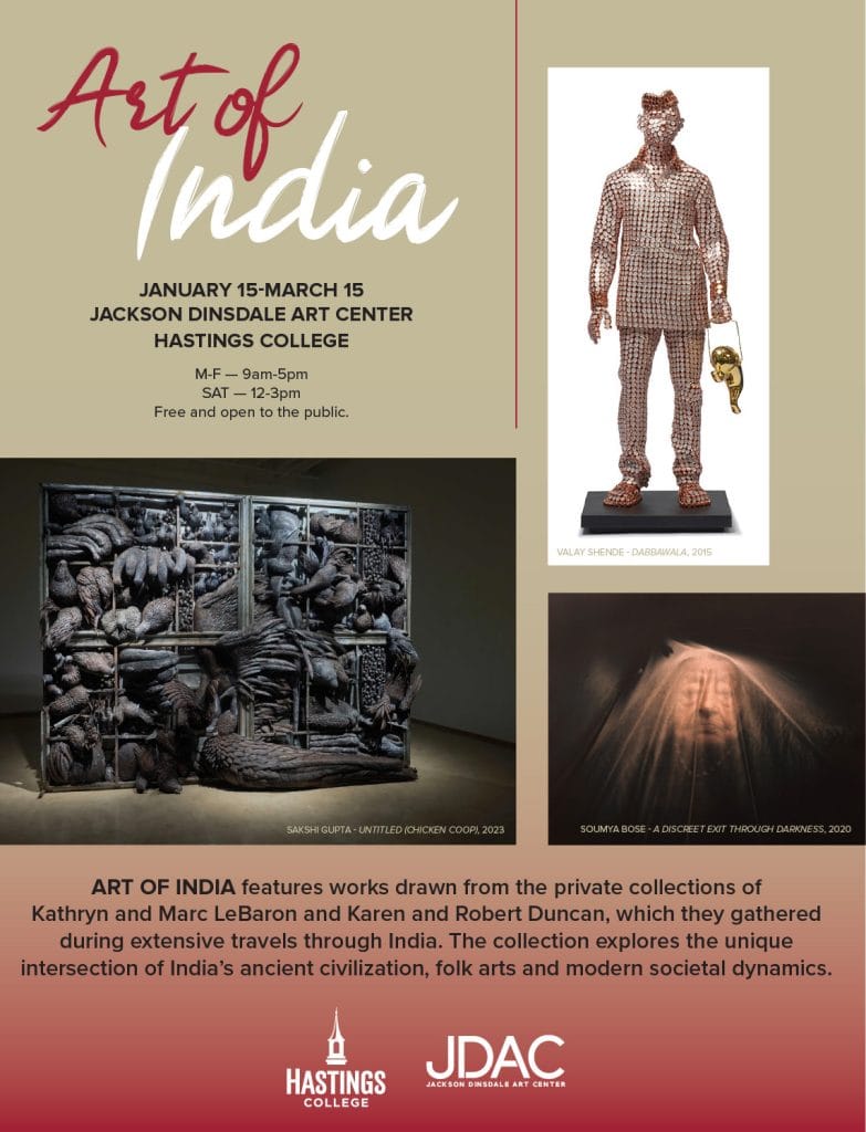 A poster for 'Art of India,' an exhibition in the Jackson Dinsdale Art Center. 