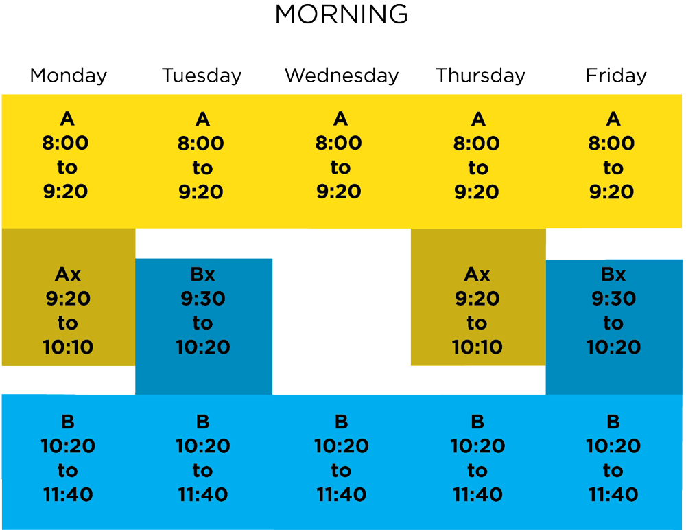 Morning Class Schedule
