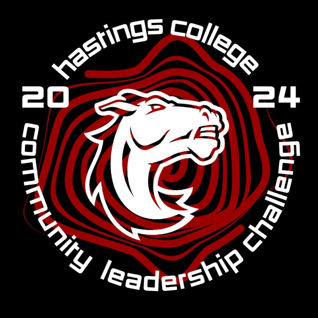 Graphic with bronco head that says Community Leadership Challenge 2024.