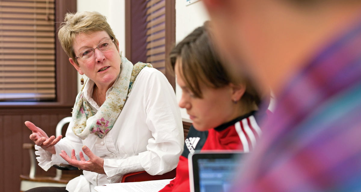 Dr. Constance Malloy in a classroom.