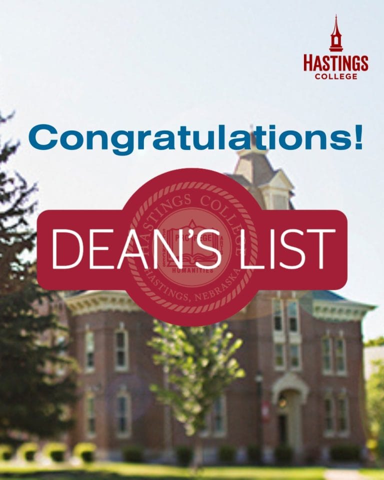 Home (Old) 2 McCormick hall with the words 'Dean's List' and 'Congratulations' over the top.