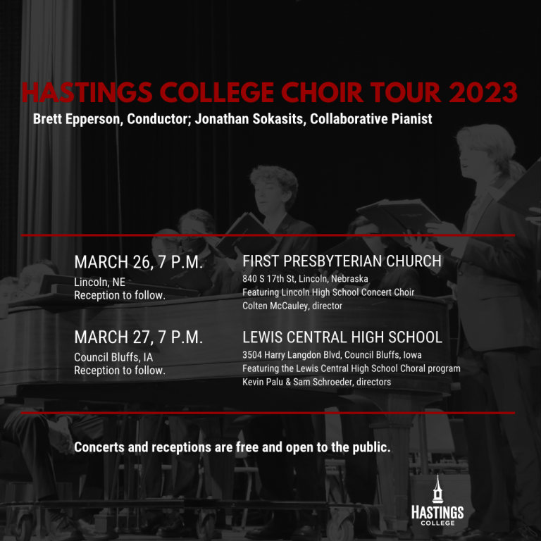 Choir tour graphic - repeats text