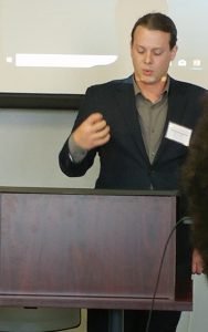 Photo of James Lapka giving a presentation.