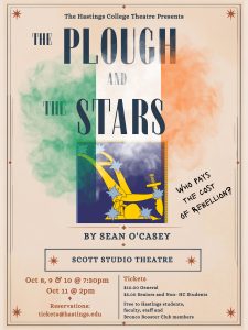 A poster that says The Plough and the Stars. 