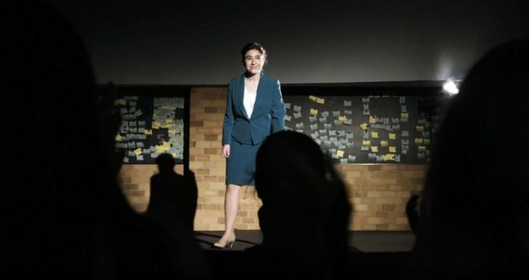 Student giving speech