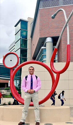 After his freshman year, Anthony Cloyd spent his summer studying at the University of Nebraska Medical Center.