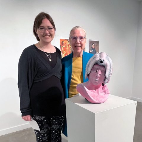 “Peace and Love” by Allison Peyton was named Best of Show by judge Jane Marie (right).