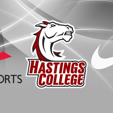 BSN, Nike and Hastings College logos