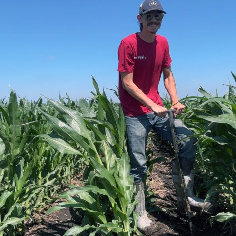 Brock-Karr_25w Getting soil samples is part of Brock Karr's internship this summer with Loup-Platte Agronomics.