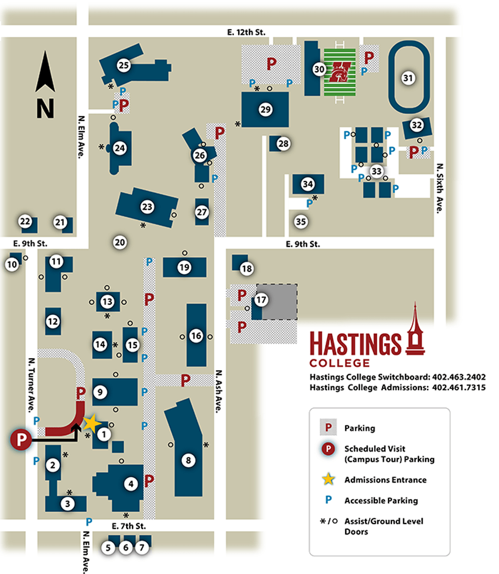 Map of campus buildings