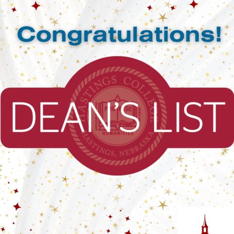 Congratulations for Dean's List. Star sparkle graphic.