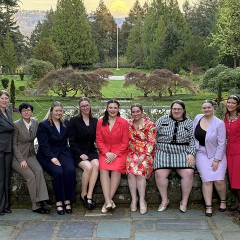 Members of the Hastings College Forensics team who competed at AFA-NST included (from left to right) Morgan Ashcraft, Yeira Ramirez, Abby Klatt, Hailey Gifford, Madi Holman, Meg Dedic, Brooke Brockman, Avery Usher and Ally Goad.