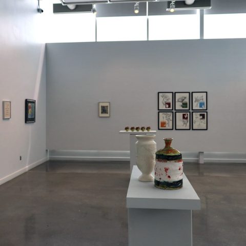 A wide shot of the JDAC art gallery