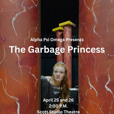 The Garbage Princess title with show dates of April 25 and 26 at 2pm