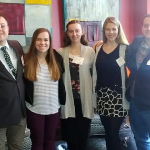 Image of students Austin Heinlein, Brenna Tripp, Alyssa Smith, Kylie Luth and James Lapka.