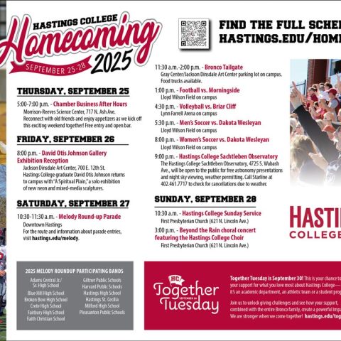 Homecoming advertisement schedule.