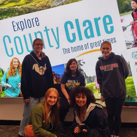 Five Hastings College students are spending a month in Ireland as part of the Irish Fellows Program. They include (from left) Karson Weiss, Alissa Bailey, Kierra Spurgeon, Josephine Parker and Emily Nevins. 