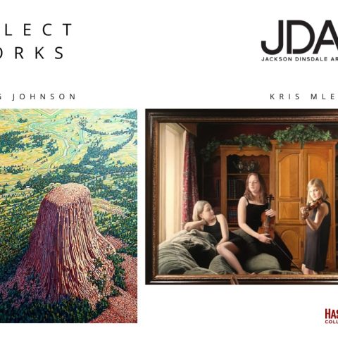 Paintings by Kris Mleczko and Doug Johnson.
