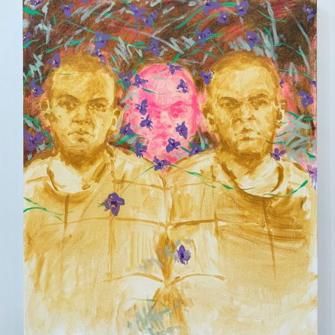“Love me Love you Love me” in oil on canvas by Jordan Ismaiel