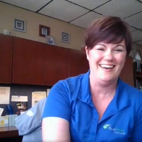Marjorie Stewart-Hernandez ‘00 during a Hastings College alumni mentoring celebration Zoom call.