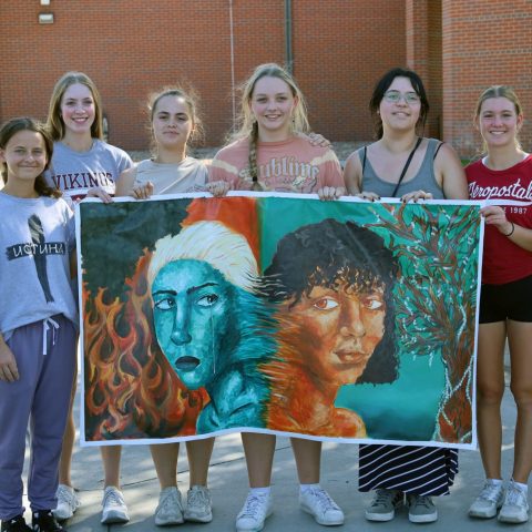 Waverly High School students won the top Mural Day prize in 2024.
