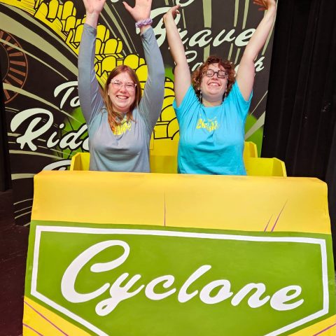 Morgan Ashcraft and Maxwell Blankenship in The Cyclone.