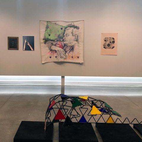 A portion of the of the gallery from the Juried Student Exhibition.
