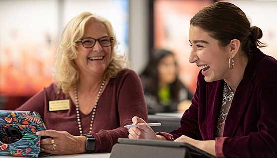 StudentServices Career Services meeting with a student