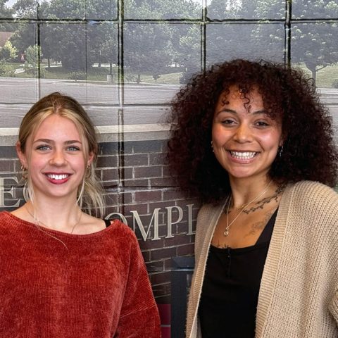 Hastings Colleges students Lily Teeple and Josephine Parker developed a program that will be funded by a grant to address community revitalization and brain drain.