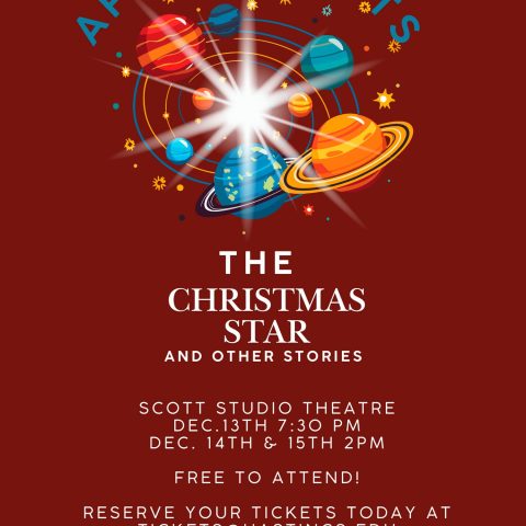 Poster that says The Christmas Star and Other Stories plus show dates and times.
