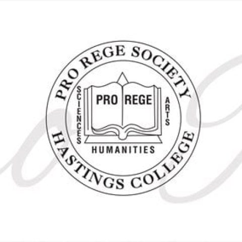 Banner for the Pro Rege society at Hastings College.