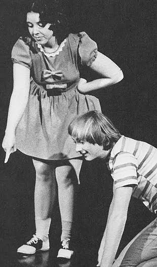 Photo of Jim Fritzler as Linus with Lucy, played by Cindy Shepard Jordan