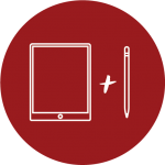 Music 7 Icon of an iPad and Pencil