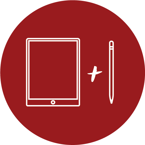 Cost of Attendance 3 Icon of an iPad and Pencil